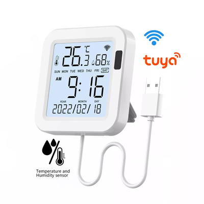 جهاز استشعار الرطوبة ودرجة الحرارة الذكية من Glomarket Tuya Wifi ، جهاز استشعار الرطوبة المنزلية اللاسلكي