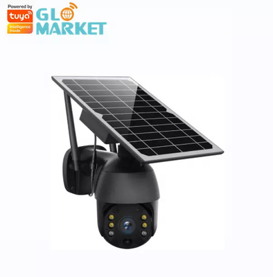 Glomarket 1080P Full HD CCTV في الهواء الطلق كاميرا تعمل بالطاقة الشمسية Ptz اتجاهين الصوت كشف القراصنة مقاوم للماء Tuya التحكم عن بعد الذكية