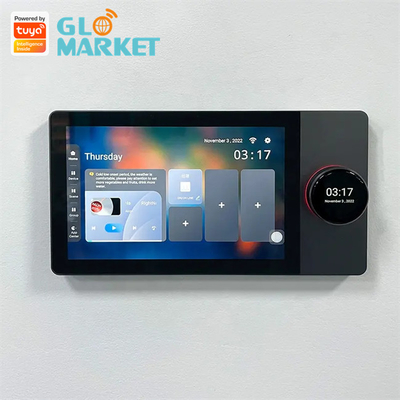 لوحة تحكم ذكية Glomarket Tuya Wifi 7 بوصة متعددة الوظائف Ble Music Wall شاشة تعمل باللمس Zigbee Gateway التحكم المركزي