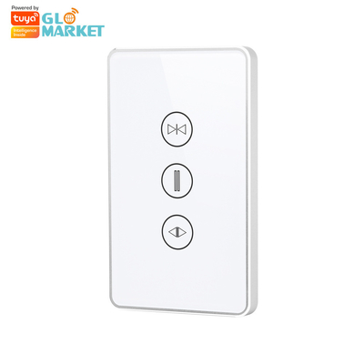 Glomarket الولايات المتحدة القياسية Tuya Wifi Smart Curtain Switch Touch زر التحكم الصوتي Smart Shutter Switch Alexa Google Home