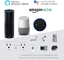 معيار الولايات المتحدة الأمريكية Tuya Wifi Smart Wall Plug Google Assistant للتحكم في الصوت والتوقيت