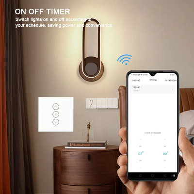 Glomarket Tuya Wifi Smart Dimmer Switch زجاج لوحة التحكم الصوتي عن بعد