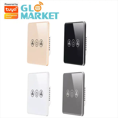 مفتاح التحكم عن بعد لمروحة الحائط الأمريكية القياسية Tuya Smart Wifi APP التحكم في الزجاج المقسى