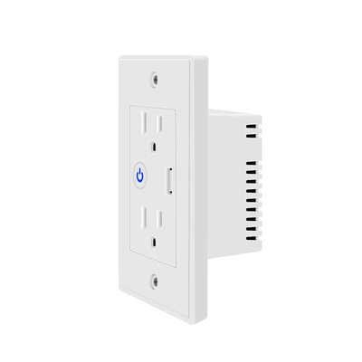 Tuya 2.4GHz Wifi Wall Outlet Electrical Smart Plug Socket مع 1 USB Port