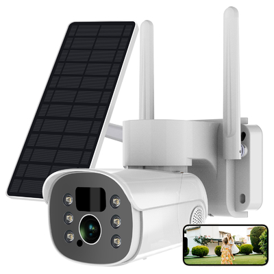 Tuya Solar PTZ Camera اتجاهين صوتي داخلي HD APP التحكم في الهواء الطلق مقاوم للماء