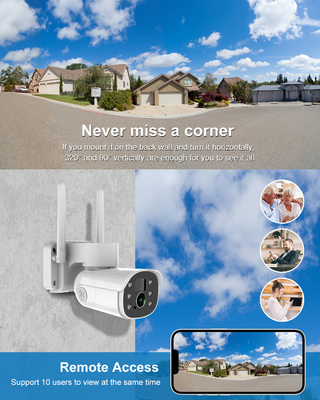 Tuya Solar PTZ Camera اتجاهين صوتي داخلي HD APP التحكم في الهواء الطلق مقاوم للماء