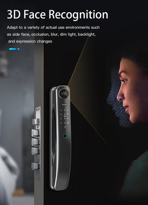 Tuya 3D التعرف على الوجه الذكية واي فاي قفل الباب عين القط زاوية واسعة الكاميرا Zigbee قفل الباب