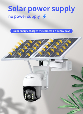 Wifi Tuya Smart Solar Camera 20Watt كاميرا مراقبة خارجية PTZ مع الألواح الشمسية