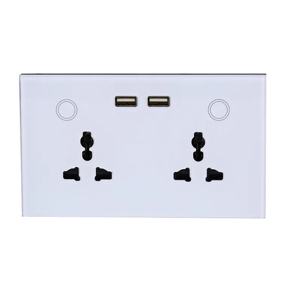 Tuya Smart Home WiFi Switch جدار مزدوج المقبس مراقبة تيار USB مقبس شاحن