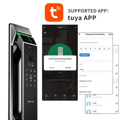 التعرف على الوجوه ثلاثية الأبعاد بصمات الأصابع Tuya Wifi Digital Smart Lock