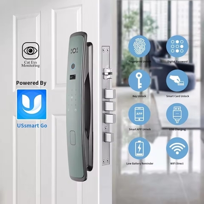 غلوماركت Smart Tuya قفل الباب الواي فاي قفل أوتوماتيكي إنذار بصمة الاصبع Smart APP مفتاح رقمية كلمة مرور أمن قفل أوتوماتيكي