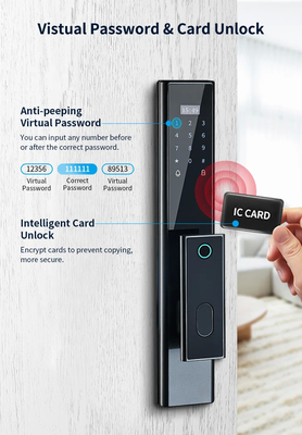 أمن البصمات الحيوية اللاسلكية الذكية التلقائية بالكامل القفل الرقمي كلمة المرور بطاقة مفتاح القفل مع الكاميرا