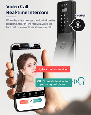 تويا التعرف على الوجه قفل الباب الذكي الأمن كلمة المرور الرقمية بصمة الأصابع