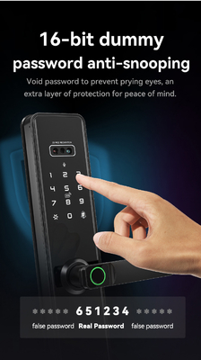 غلوماركت تويا Wifi Smart Lock ألومنيوم باب خشبي التعرف على الوجه بصمة اليد البيومترية بصمة اليد الرقمية القفل الذكي