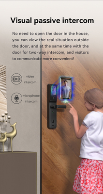 غلوماركت تويا Wifi Smart Lock ألومنيوم باب خشبي التعرف على الوجه بصمة اليد البيومترية بصمة اليد الرقمية القفل الذكي