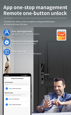 قفل الباب الرقمي الرقمي RFID IC Card تطبيق الهاتف الذكي فتح البصمة البيومترية القفل الذكي