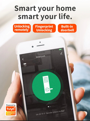 قفل الباب الرقمي الرقمي RFID IC Card تطبيق الهاتف الذكي فتح البصمة البيومترية القفل الذكي