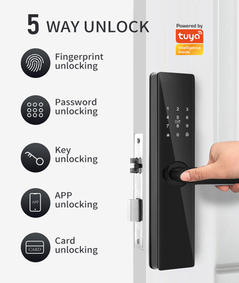 غلوماركت تويا TTlock بصمة الاصبع رقمية كلمة مرور شقة غرفة منزلية أمن Cerraduras Inteligentes قفل الباب الخشبي الذكي