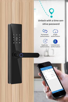 غلوماركت تويا TTlock بصمة الاصبع رقمية كلمة مرور شقة غرفة منزلية أمن Cerraduras Inteligentes قفل الباب الخشبي الذكي