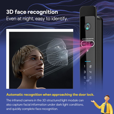 تويا 3D Face Cerradura Intelligente الكاميرا الالكترونية الذكية الذكية