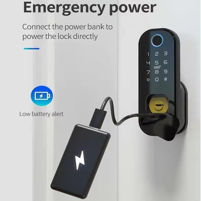 غلو ماركت المنزل الذكي المقاوم للماء القفل الكهربائي الذكي مع Tuya APP التحكم WIFI باب البوابة الخارجية البصمة القفل الذكي