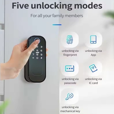 غلو ماركت المنزل الذكي المقاوم للماء القفل الكهربائي الذكي مع Tuya APP التحكم WIFI باب البوابة الخارجية البصمة القفل الذكي