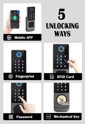 غلو ماركت تويا عازل المياه الرقمي TTLock مفتاح عن بعد ثنائي الجانب بصمة الأصابع القفل الذكي