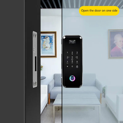 غلو ماركت Smart Tuya Wifi قفل الباب الزجاجي بصمة الاصبع لوحة المفاتيح الرقمية كلمة المرور قفل ربط ذكي فتح عن بعد