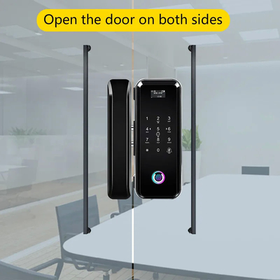 غلو ماركت Smart Tuya Wifi قفل الباب الزجاجي بصمة الاصبع لوحة المفاتيح الرقمية كلمة المرور قفل ربط ذكي فتح عن بعد