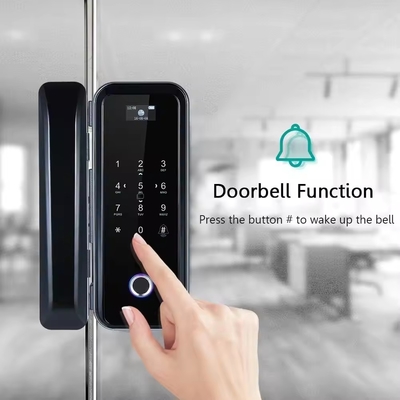 غلو ماركت Smart Tuya Wifi قفل الباب الزجاجي بصمة الاصبع لوحة المفاتيح الرقمية كلمة المرور قفل ربط ذكي فتح عن بعد