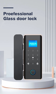 قفل الباب الزجاجي الذكي في Glomarket قفل الباب الواي فاي جهاز التحكم عن بعد تطبيق Office Lock Card قفل الباب الرقمي البيومتري