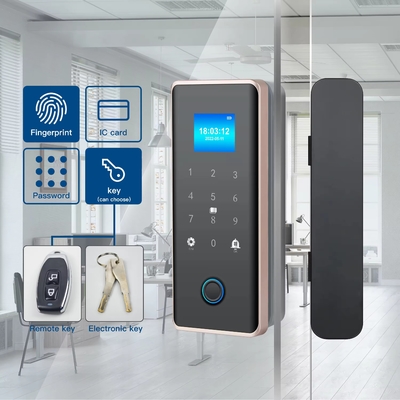 قفل الباب الزجاجي الذكي في Glomarket قفل الباب الواي فاي جهاز التحكم عن بعد تطبيق Office Lock Card قفل الباب الرقمي البيومتري