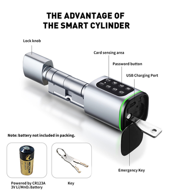 غلوماركت تويا تيتلوك Smart Digital Keyless Door Lock سلندر المزيج كلمة مرور وبطاقة إلكترونية القفل سلندرات القفل الذكي