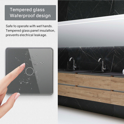 Glomarket Smart EU/UK 1-4Gang Wall Switch WIFI/Zigbee Glass Panel Light Switch Tuya Smart Switch مع جوجل أليكسا