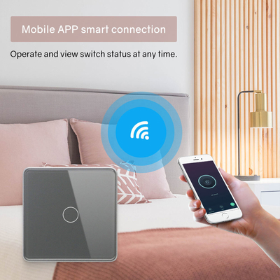 Glomarket Smart EU/UK 1-4Gang Wall Switch WIFI/Zigbee Glass Panel Light Switch Tuya Smart Switch مع جوجل أليكسا