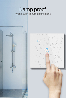 Glomarket EU 1/2/3/4 غانغ تويا Smart Switch Light Alexa Voice Control Touch Glass Wall Wireless WiFi المفتاح الكهربائي