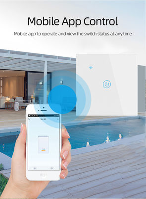 Glomarket EU 1/2/3/4 غانغ تويا Smart Switch Light Alexa Voice Control Touch Glass Wall Wireless WiFi المفتاح الكهربائي