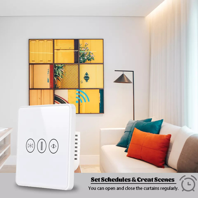 مفتاح الستار الذكي WiFi / Zigbee التحكم الصوتي مساعد جوجل ذكي الاتحاد الأوروبي المعياري مفتاح الشاشة اللمسية APP مفتاح باب المرآب