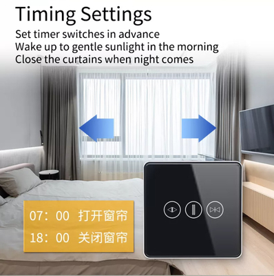 مفتاح الستار الذكي WiFi / Zigbee التحكم الصوتي مساعد جوجل ذكي الاتحاد الأوروبي المعياري مفتاح الشاشة اللمسية APP مفتاح باب المرآب