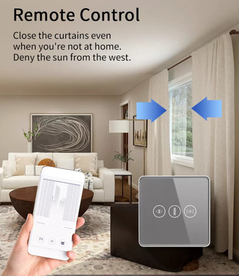 مفتاح الستار الذكي WiFi / Zigbee التحكم الصوتي مساعد جوجل ذكي الاتحاد الأوروبي المعياري مفتاح الشاشة اللمسية APP مفتاح باب المرآب