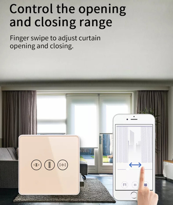 مفتاح الستار الذكي WiFi / Zigbee التحكم الصوتي مساعد جوجل ذكي الاتحاد الأوروبي المعياري مفتاح الشاشة اللمسية APP مفتاح باب المرآب