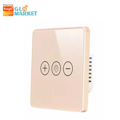 Glomarket Tuya Wifi Smart Switch لوحة زجاجية زجاجية لاسلكية تعمل باللمس على الحائط مفتاح ذكي باهت واي فاي ضوء للمنزل الذكي
