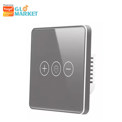 Glomarket Tuya Wifi Smart Switch لوحة زجاجية زجاجية لاسلكية تعمل باللمس على الحائط مفتاح ذكي باهت واي فاي ضوء للمنزل الذكي