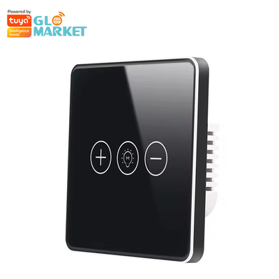 Glomarket Tuya Wifi Smart Switch لوحة زجاجية زجاجية لاسلكية تعمل باللمس على الحائط مفتاح ذكي باهت واي فاي ضوء للمنزل الذكي