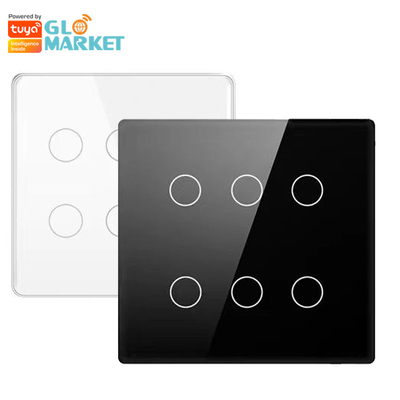 Glomarket Smart Wifi Brazil 118*124 Switch يعمل مع مساعد Google Alexa تويا Smart Light Switch للمنزل