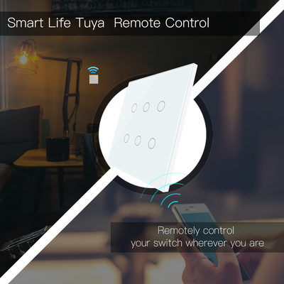 Glomarket Smart Wifi Brazil 118*124 Switch يعمل مع مساعد Google Alexa تويا Smart Light Switch للمنزل