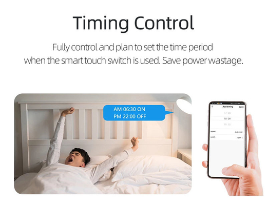 غلوماركت تويا واي فاي زيغبي Smart Light Switch Push Button Wall Switch 1/2/3 العصابة تعمل مع أليكسا جوجل هوم