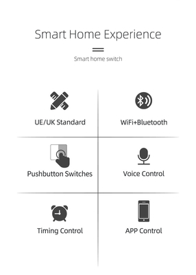 غلوماركت تويا واي فاي زيغبي Smart Light Switch Push Button Wall Switch 1/2/3 العصابة تعمل مع أليكسا جوجل هوم