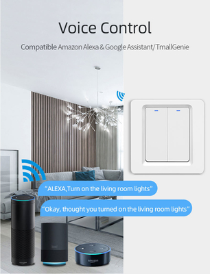 غلوماركت تويا واي فاي زيغبي Smart Light Switch Push Button Wall Switch 1/2/3 العصابة تعمل مع أليكسا جوجل هوم