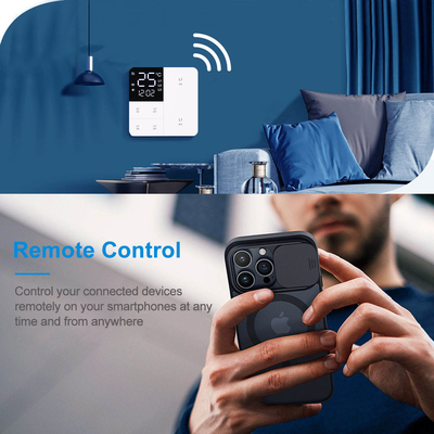 غلوماركت تويا واي فاي Smart Wall Light Switch 1/2/3 Gang Support Voice/app/touch Control مع شاشة عرض درجة الحرارة